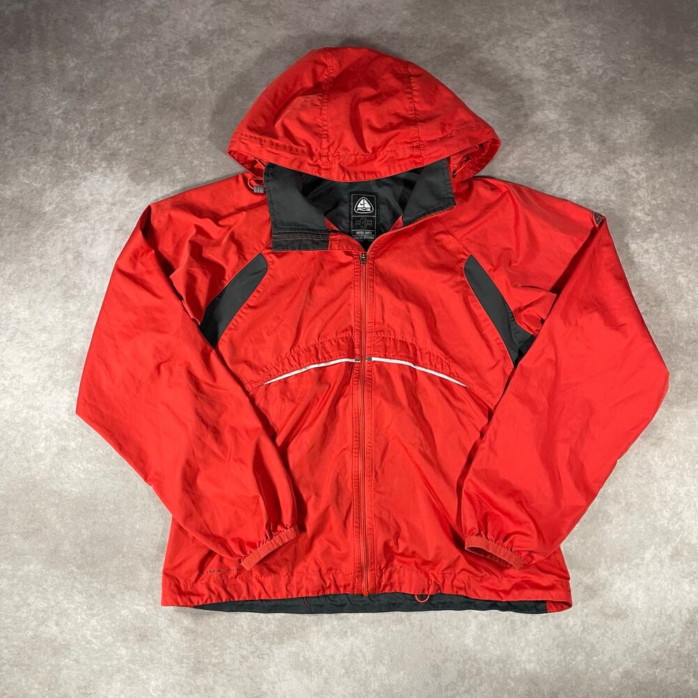 Women’s Nike ACG Outdoor 3 Outer Layer Orange Red Color Hooded Windbreaker